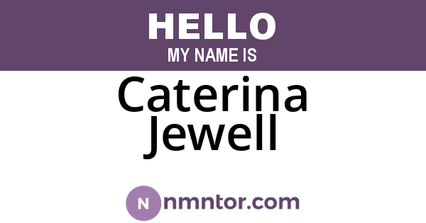 Caterina Jewell