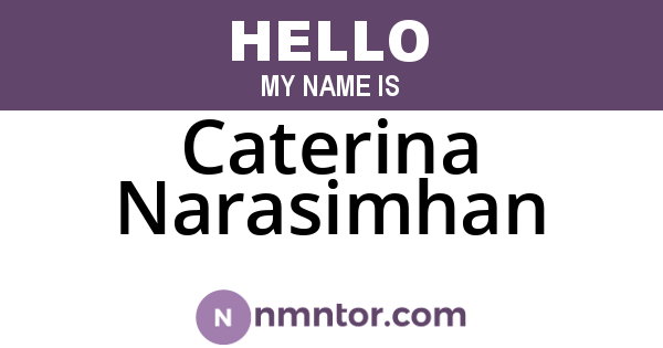Caterina Narasimhan