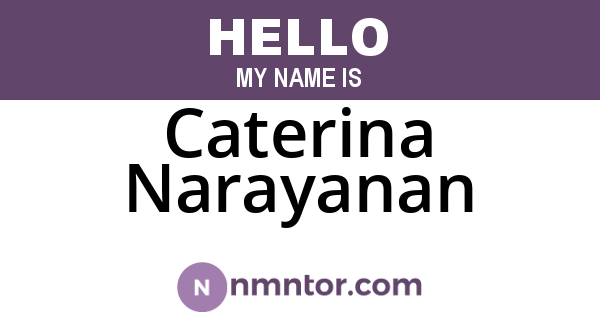 Caterina Narayanan