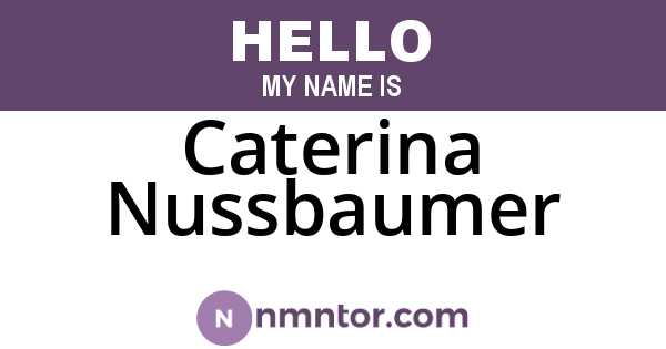 Caterina Nussbaumer