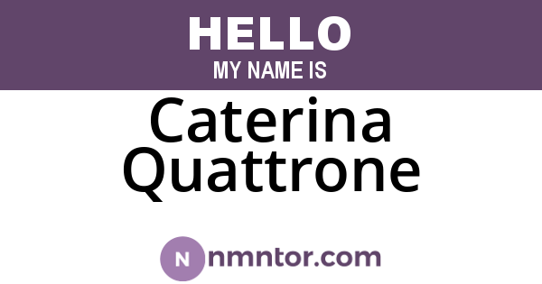 Caterina Quattrone