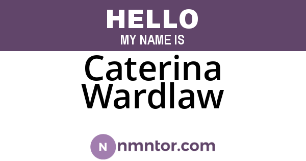 Caterina Wardlaw