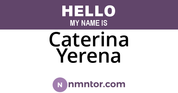 Caterina Yerena