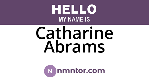Catharine Abrams
