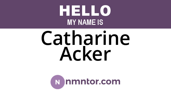 Catharine Acker