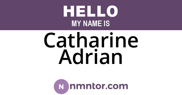 Catharine Adrian