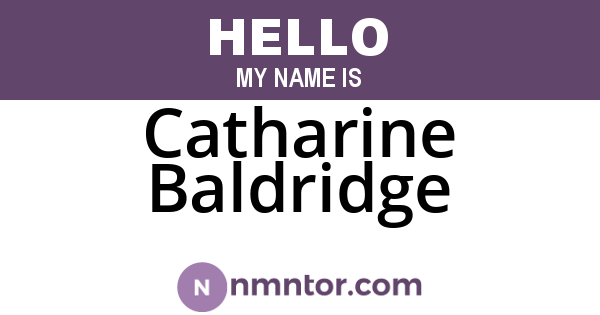 Catharine Baldridge