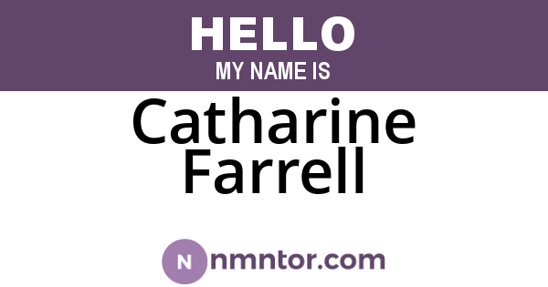 Catharine Farrell