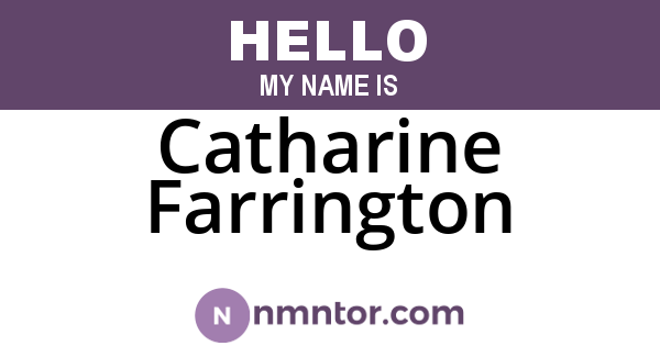 Catharine Farrington