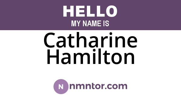 Catharine Hamilton