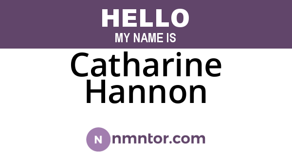 Catharine Hannon
