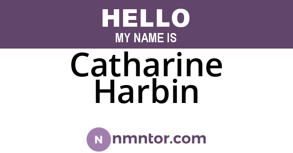 Catharine Harbin