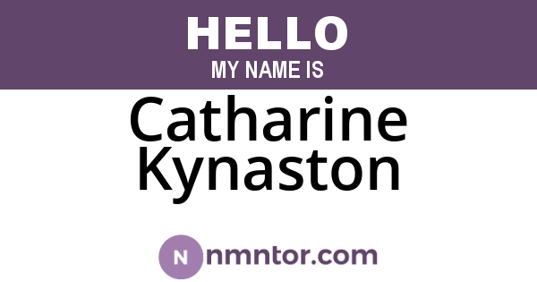 Catharine Kynaston