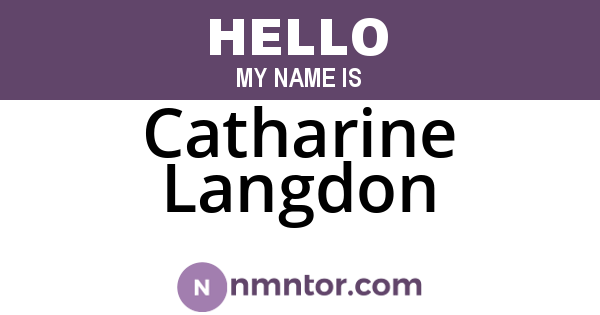Catharine Langdon