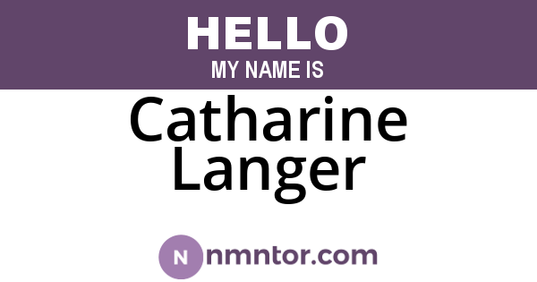 Catharine Langer