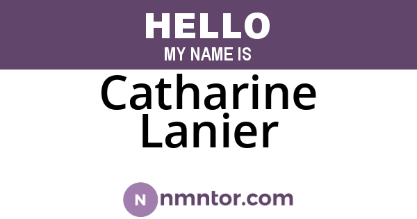 Catharine Lanier