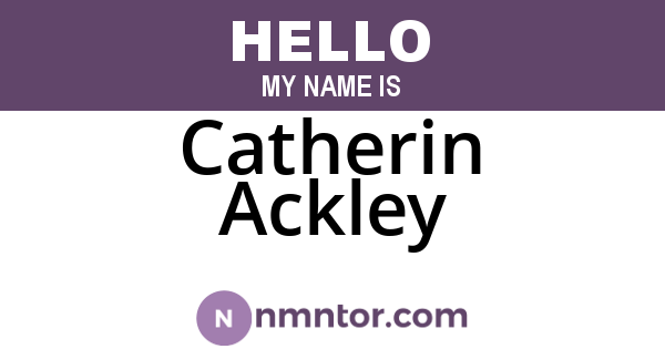 Catherin Ackley
