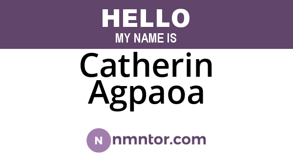 Catherin Agpaoa