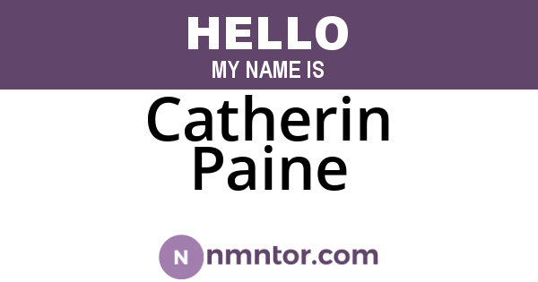 Catherin Paine