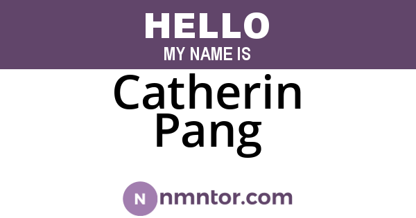 Catherin Pang