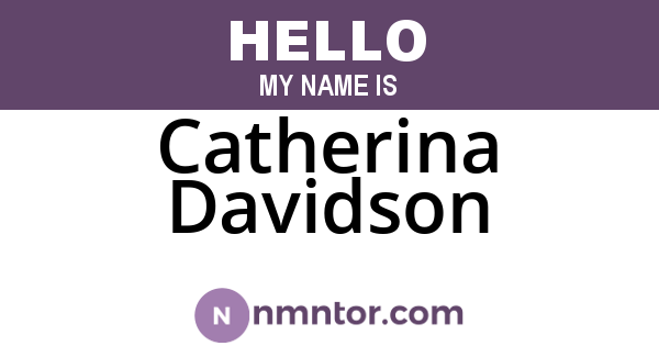 Catherina Davidson