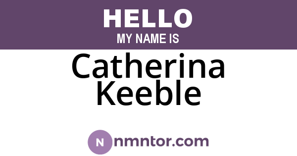 Catherina Keeble