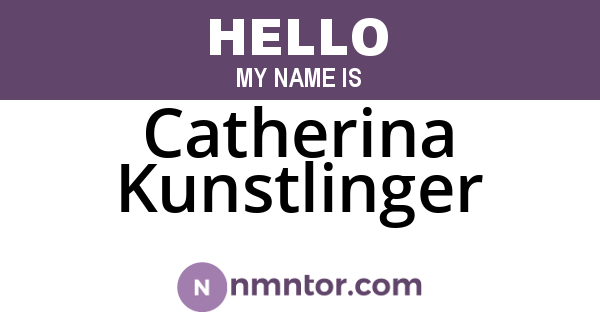 Catherina Kunstlinger