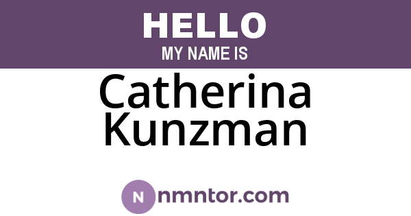 Catherina Kunzman