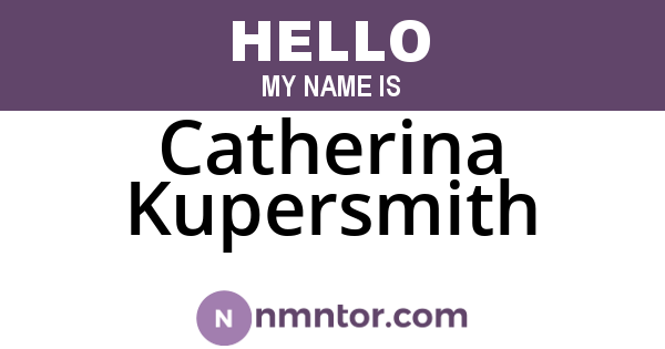 Catherina Kupersmith