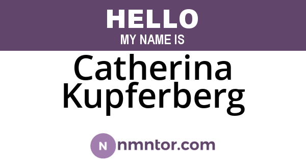 Catherina Kupferberg