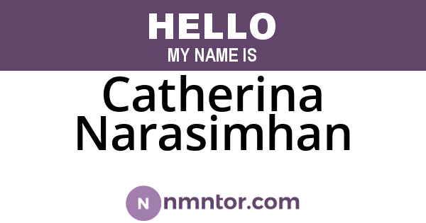 Catherina Narasimhan