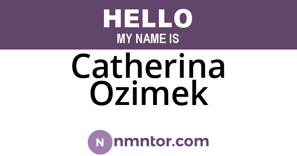 Catherina Ozimek