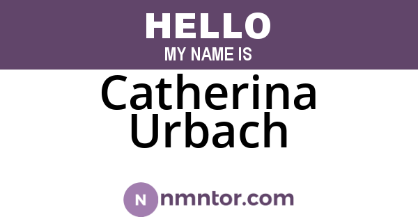 Catherina Urbach