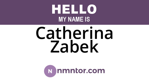 Catherina Zabek