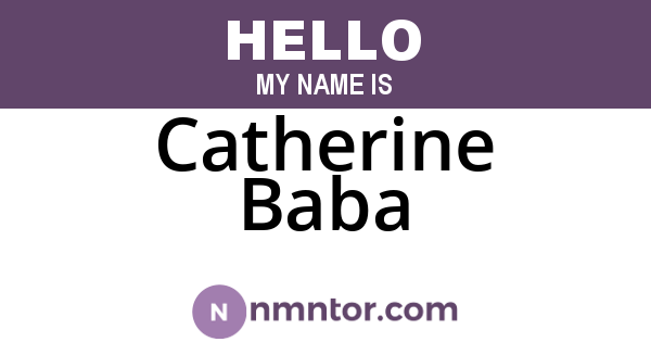 Catherine Baba