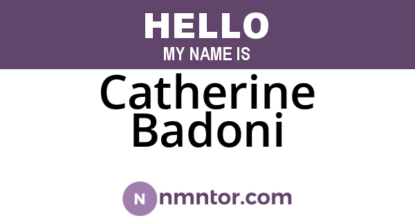 Catherine Badoni