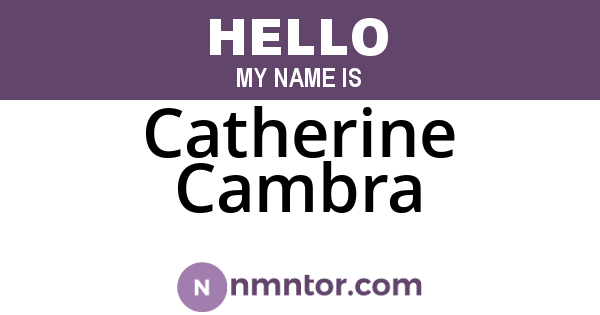 Catherine Cambra