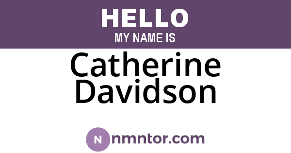 Catherine Davidson