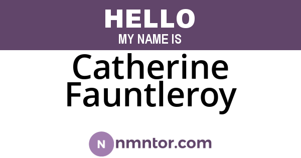 Catherine Fauntleroy