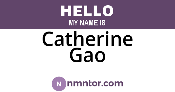 Catherine Gao