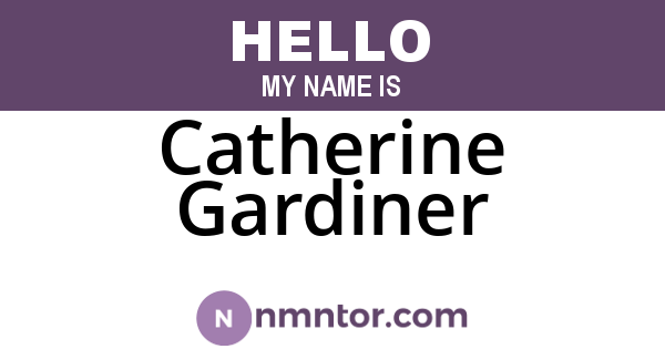 Catherine Gardiner