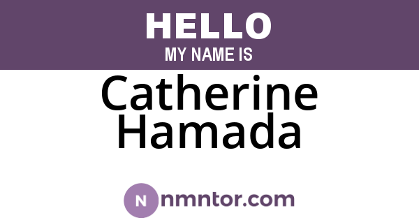 Catherine Hamada
