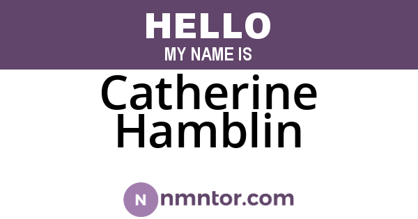 Catherine Hamblin