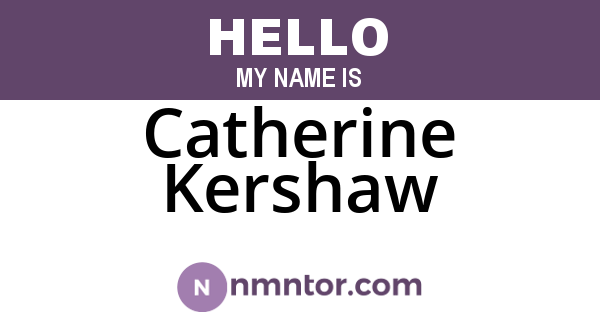 Catherine Kershaw