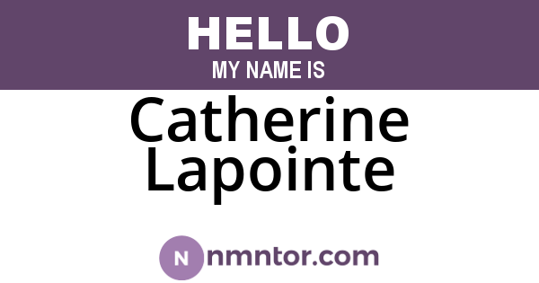 Catherine Lapointe