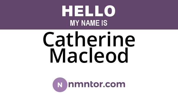 Catherine Macleod