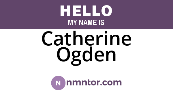 Catherine Ogden
