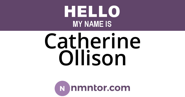Catherine Ollison