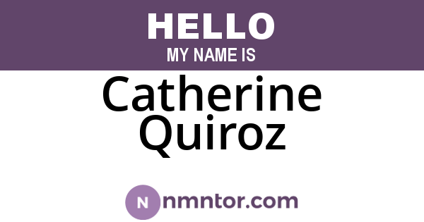 Catherine Quiroz