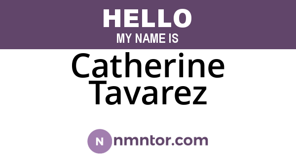 Catherine Tavarez